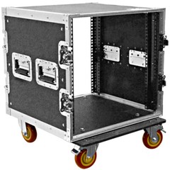 Heavy Duty 10 Space ATA Rack Case with 4 Inch Casters – 10U Server Network Case