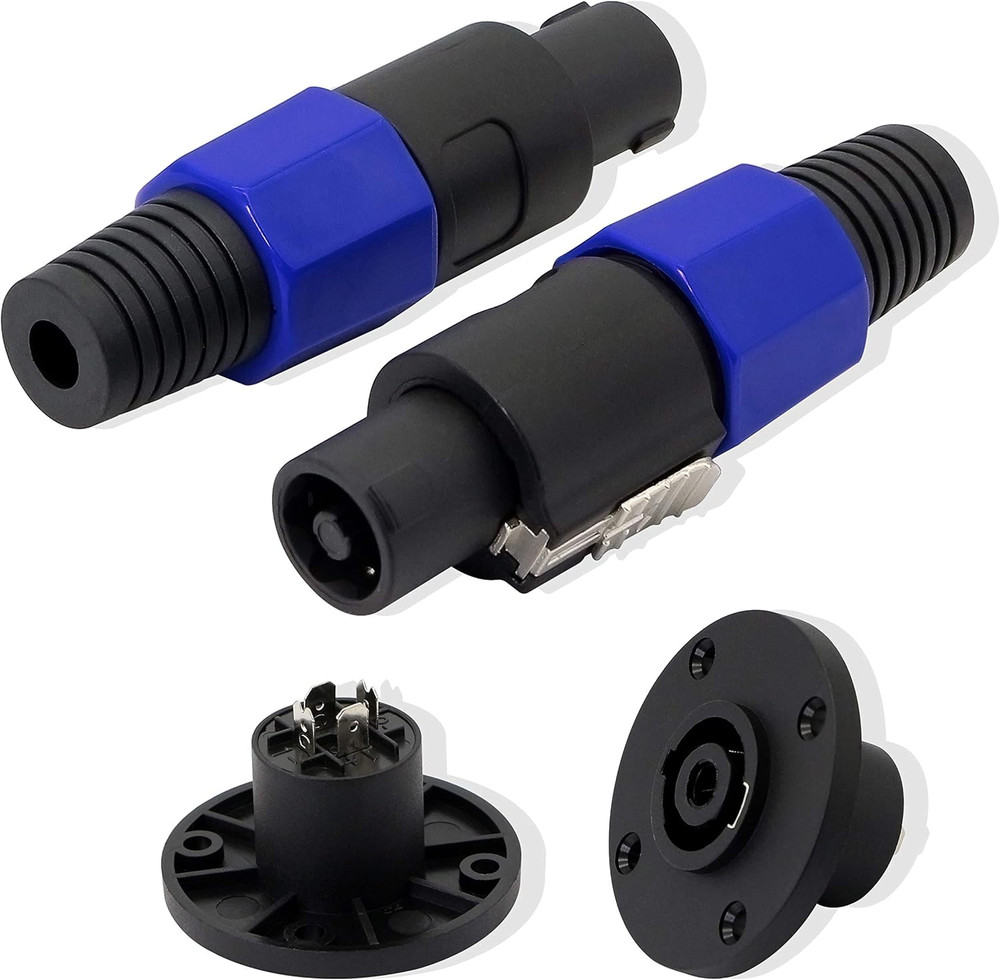 Speakon NL4FC， NL4 Connector Round Speaker Plug Twist Lock 4 Pole Speaker Plug C