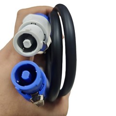 1-4Pc 16AWG Stage Lighting Fixture PowerCon-Compatible Power-Through Blue Cable