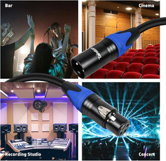 XLR Cable 6 Feet Premium XLR Microphone Cable 3-Pin Balanced Microphone Mic