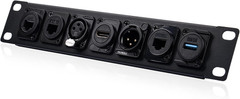 10 Inch 1U Rack Panel with D-Series Connectors for Audio and Video Systems