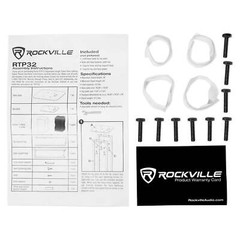 (1) Rockville White Adjustable Totem Stand For Yamaha MSR100 10″ Speaker