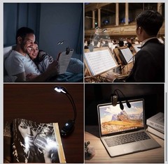 Music Stand Light Pack Clip on LED Book Reading Black POWER CHARGER CORD ONLY