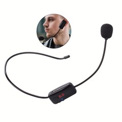 FM Wireless Microphone Headset Megaphone Radio Mic For Loudspeaker