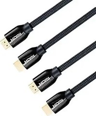 JAVEX [2 Pack] Pure Copper HDMI Cable, Metal Connector, Nylon Braided Protect…