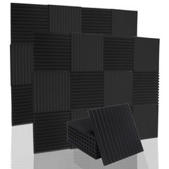 12~96 PACK 12″X12″X1″ Acoustic Foam Panel Wedge Studio Soundproofing Wall Tiles