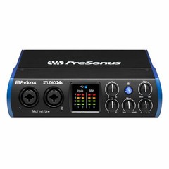 PreSonus 2X2 USB-C 24-bit/192kHz with 2 Mic Inputs Audio Interface Studio 24C