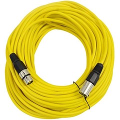 Seismic Audio 100ft XLR Microphone Cable Yellow SAXLX-100Yellow