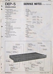 Roland DEP-5 Digital Delay Rack Unit Original Service Manual Book, Japan 1986.