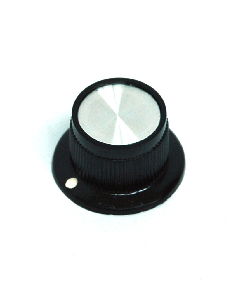 100pc Plastic Round Screw type Knob PN-26B size=φ24.8x15mm hole=φ6.4mm RoHS
