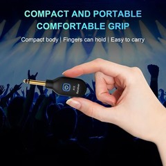 2.4GHz Wireless Guitar System Transmitter Receiver, 24-bit 48KHz Audio, 100ft…