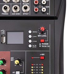 8 Channel Bluetooth Live Studio Audio Mixer Power Mixing Console Board with USB