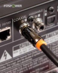 FosPower Digital Audio Coaxial Cable [24K Gold 6 Feet, 1.8 Meters / 6 Feet