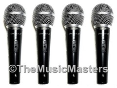 4X Professional Dynamic Handheld DJ Karaoke MICROPHONE w/Case XLR to 1/4″ Cable