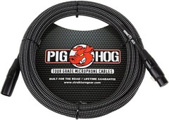 PHM20BKW Black/White Woven High Performance XLR Microphone Cable 20 Feet