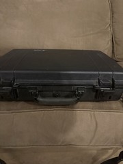 Pelican 1490 Black Hard Case w/ Foam Lining, Divider, Carry Strap & Handle