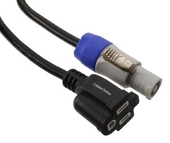 1ft. 16AWG Stage Lighting Fixture PowerCon-Compatible to 3-Prong Female Adapter