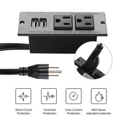 Conference Recessed Power Strip Socket with USB Ports,Table Power Strip,Deskt…