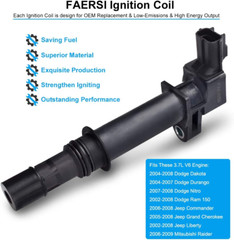 Ignition Coil Pack of 6 for 2002-2008 Jeep Liberty Grand Cherokee Dodge Ram 150
