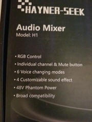Hayner Seek H1 Black Podcast Equipment DJ Audio Mixer For Live Streaming