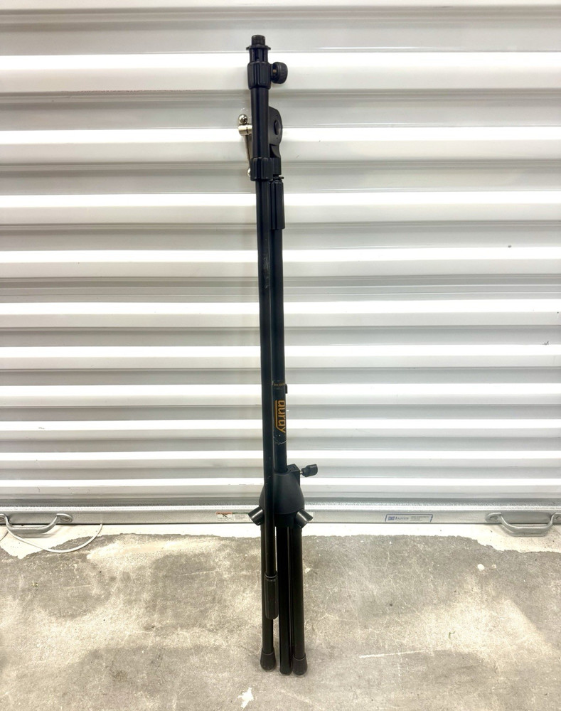 On-Stage MS-5230B Black Metal Foldable Height-Adjustable Mic Boom Tripod Stand