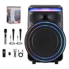 18in Pull Rod Outdoor Portable Bluetooth Party Speaker 18500W with LED Lights