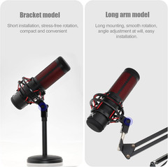 Microphone Mount Adapter for Hyperx Quadcast with 3/8″ or 1/4″ Screw Adapter, Wo
