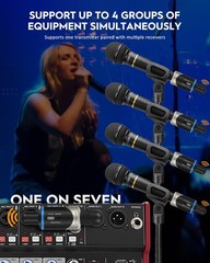 STRICH M5 UHF Wireless XLR Microphone System, 4-Channel 6.3 inches
