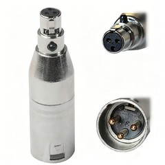 2X 3 Pin XLR Male to 3 Pin Mini XLR Female Mic Audio Adapter Connector Cable