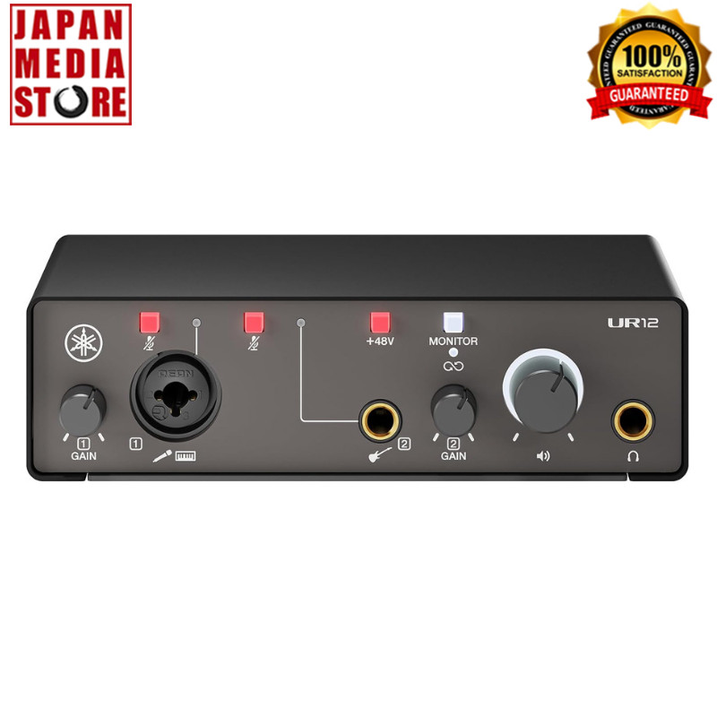 Yamaha UR12MK3 Black Compact High-Quality 24-bit/192kHz Audio Interface NEW