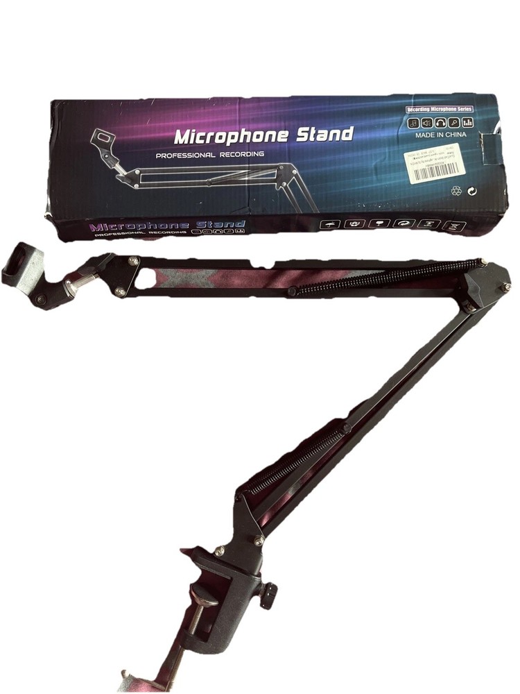 Microphone Arm Stand Professional Recording Black Excellent Condition