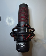 HyperX ProCast USB Condenser Microphone w/ Shock Mount, Studio, Black/Red