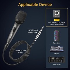 Professional Vocal Microphone for Singing, Dynamic Handheld Wired Karaoke Mic…