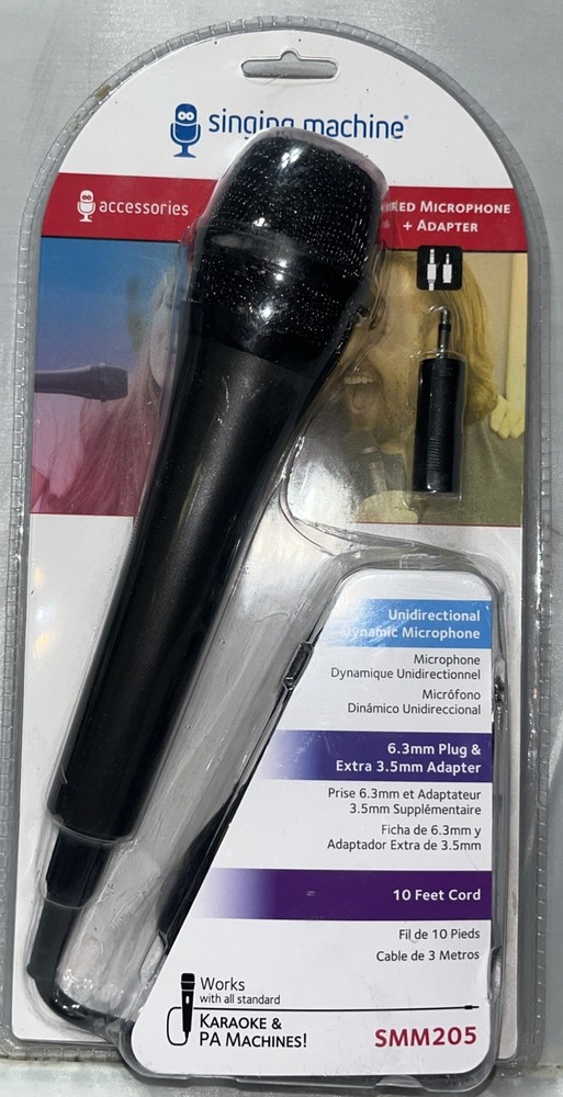 The Singing Machine SMM205 Dynamic Professional Microphone NEW Factory Sealed