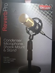 Tzumi PodCast Series Reverb Pro Condenser Microphone Shock Mount Stand