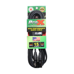 Pro X 15 Ft. Balanced XLR3-F to XLR3-M High Performance Audio Cable