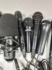 LOT OF 10 Various Brands & Models Microphone Used Working