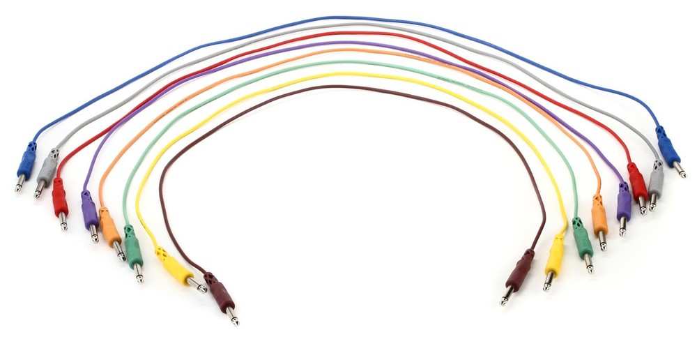 Hosa CPP-890 1/4″ TS Male Patch Cable 8-pack – 3′ (Various Colors)