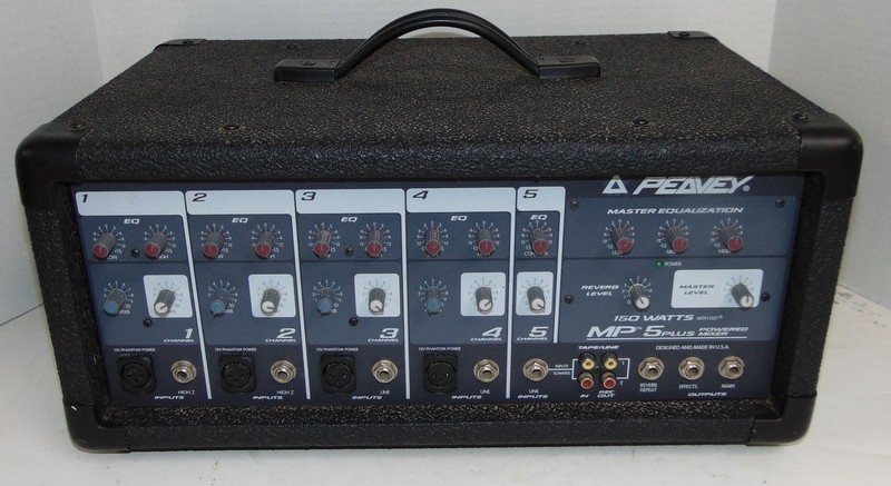 Peavey MP5 Plus Powered Mixer 150w 5 Channels Studio DJ Professional Audio
