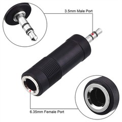Audio Adapter Mic Adapter Musical Instruments 3.5mm To 6.35mm Jack