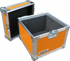 Flight Case Swan 12″ Single LP 100 Vinyl Record Box (Orange Rigid PVC)