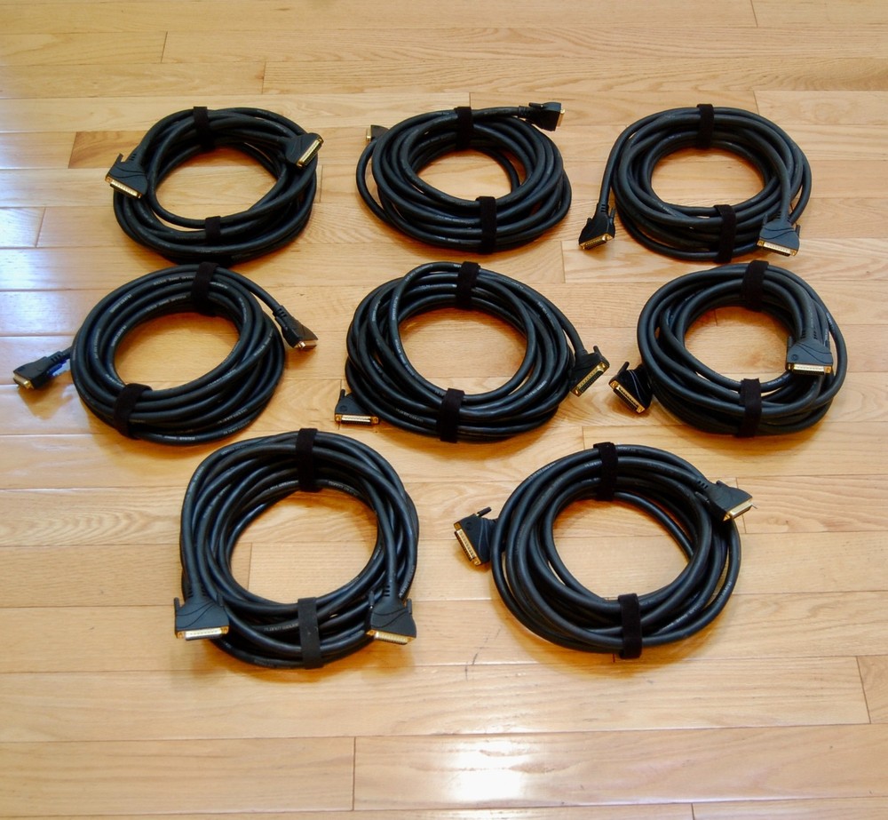 Lot of 8- D’Addario Planet Waves PW-DB25 25 Foot Modular Snake Core DB-25 Cables