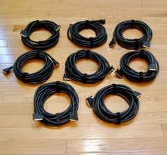 Lot of 8- D’Addario Planet Waves PW-DB25 25 Foot Modular Snake Core DB-25 Cables
