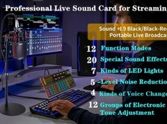Professional Audio Mixer, K300 Live Sound Card and Interface Sound…