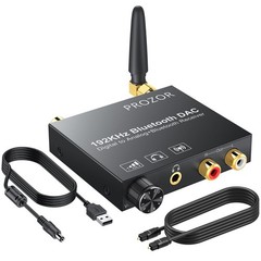 PROZOR 192kHz Digital to Analog Audio Converter with 5.0 Bluetooth Receiver,O…