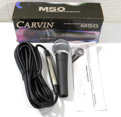 CARVIN M50 Dynamic Microphone Cardioid Chrome Polar Pattern New