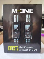 UHF Wireless Mic System 1-to-2 XLR Transmitter & Receiver Rechargeable for Audio