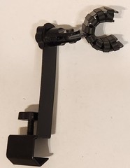 Black Clamp Mount Rotating Microphone Holder Metal Plastic 1-Tier