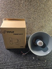 Pyle 20W Outdoor PA Horn Speaker 9.7 Inch Aluminum Housing for 70V Audio System