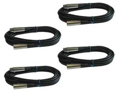 4Pack 20ft foot shielded 3pin XLR PA MIXER to powered speaker monitor cable cord